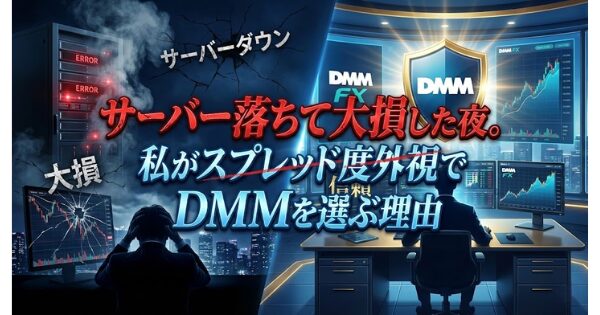 サーバー落ちて大損した夜。私がスプレッド度外視でDMMを選ぶ理由