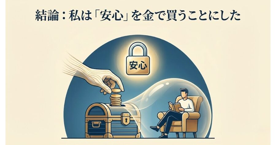 結論：私は「安心」を金で買うことにした
イラスト