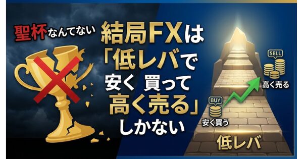 聖杯なんてない。結局FXは「低レバで安く買って高く売る」しかない