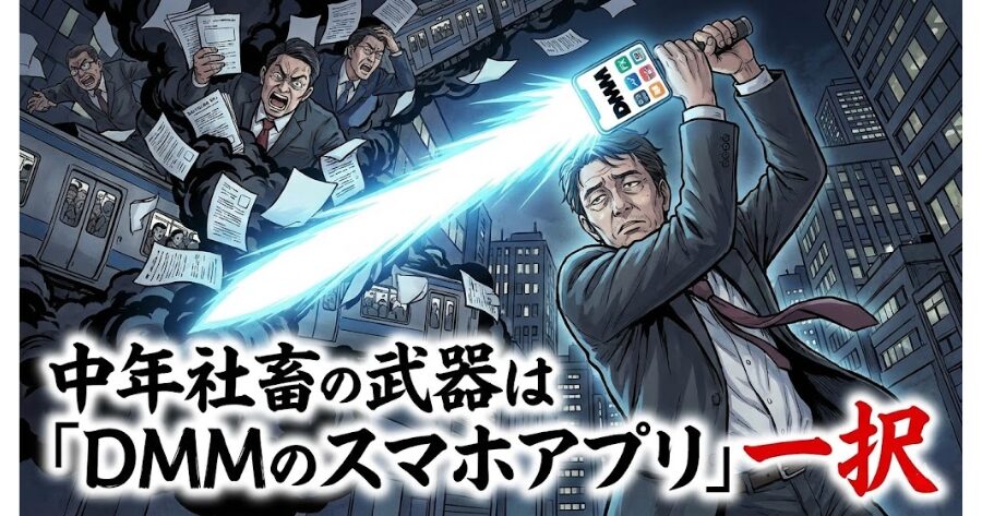 中年社畜の武器は「DMMのスマホアプリ」一択
面白イラスト
