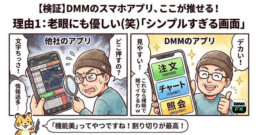 「DMMのスマホアプリ」
理由1：老眼にも優しい（笑）「シンプルすぎる画面」
インフォグラフィック