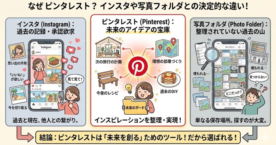 なぜ「インスタ」や「写真フォルダ」じゃダメなのか？
インフォグラフィック