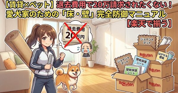 【賃貸×ペット】退去費用で20万請求されたくない！愛犬家のための「床・壁」完全防御マニュアル【楽天で揃う】