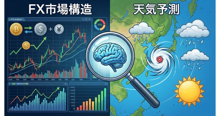FXはマーケット構造=「天気予報」を見ろ
上記についてイラスト画像