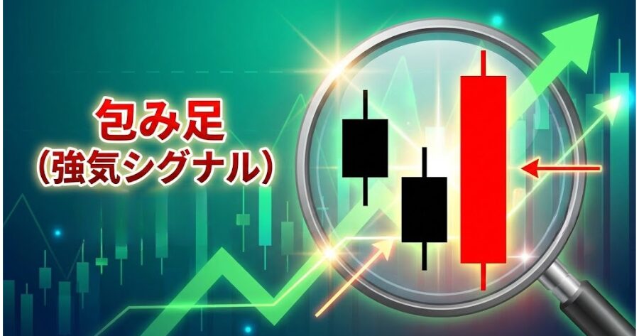 前の陰線を完全に包み込んだ陽線の拡大図