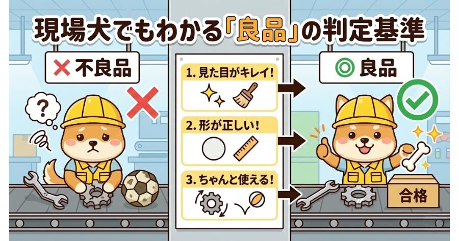 現場犬でもわかる「良品」の判定基準
イメージイラスト