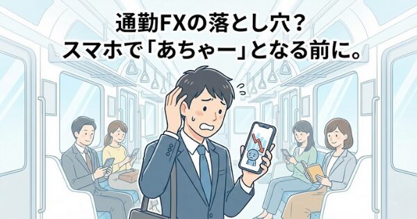通勤中にスマホFXで負けて悩む40代サラリーマン
