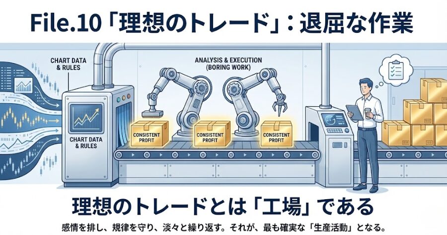 理想のトレードとは「工場」である

File.10「理想のトレード」：退屈な作業
