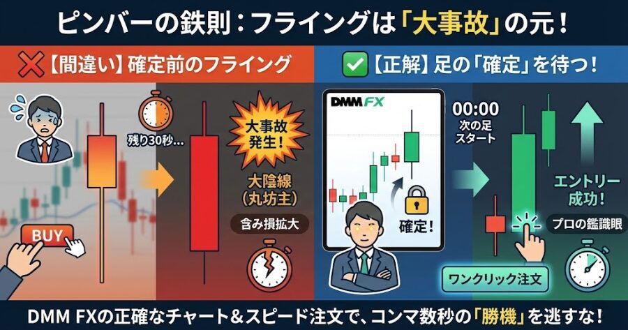 足が完全に確定して、次の足が始まった瞬間にエントリーするのが鉄則
