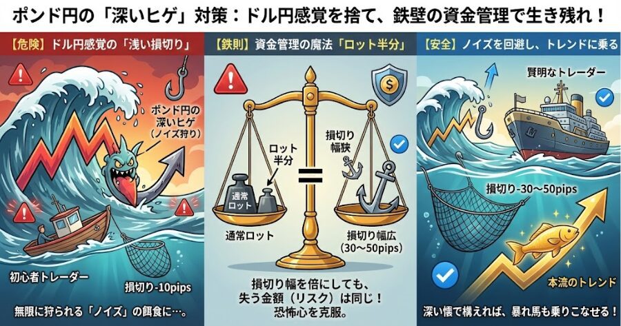損切り幅は「広め」にとって「待つ」