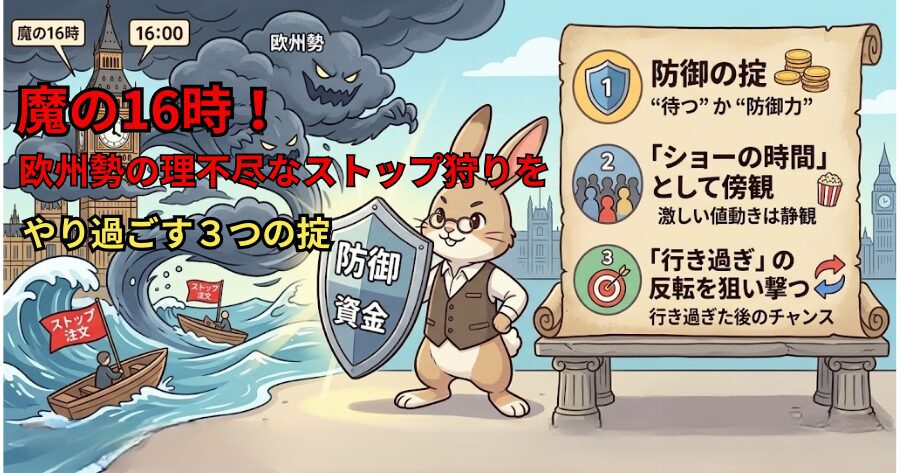 魔の16時！FX欧州勢の理不尽なストップ狩りをやり過ごす3つの掟