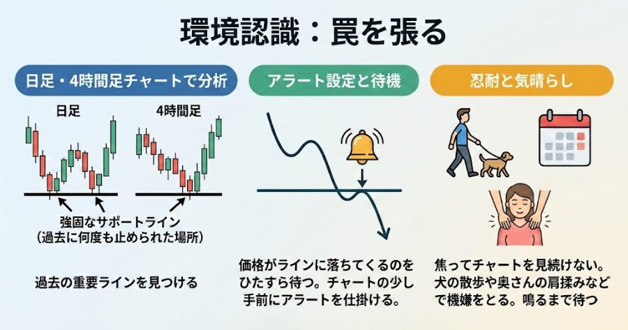 環境認識(日足で強固な罠を張る)