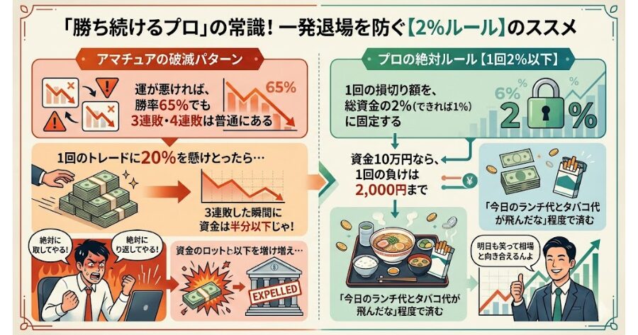 1回のトレード損失を「総資金の2%」に限定しろ