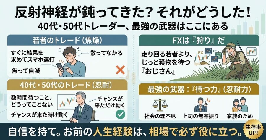 若者には勝てない? 違う、おじさんだから勝てるんだ